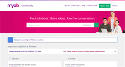 Desktop Screenshot of community.myob.com