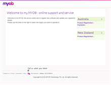 Tablet Screenshot of my.myob.com